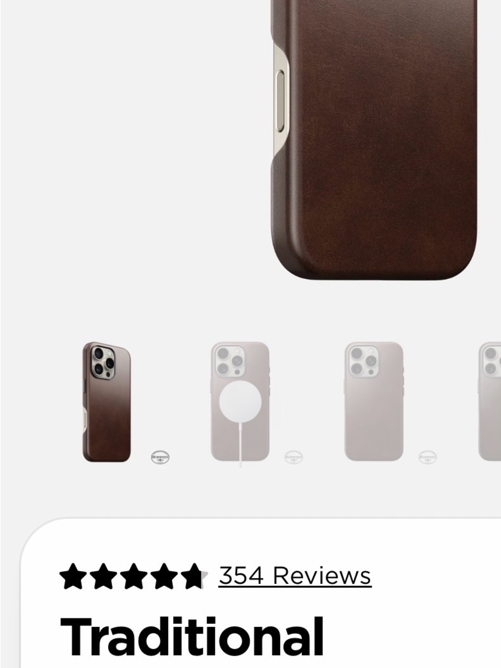 Nomad Traditional Brown Leather Phone Case